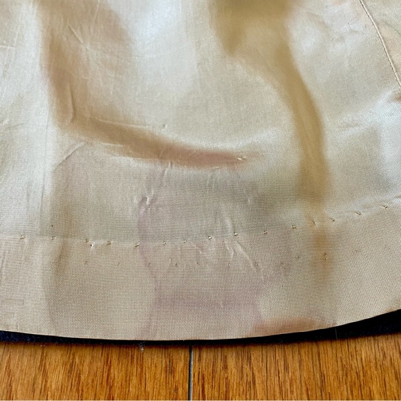 Vintage Rothmoor Coat Navy Blue Wool 40s Union Made A Line Pockets Jewel Accents - Picture 12 of 16